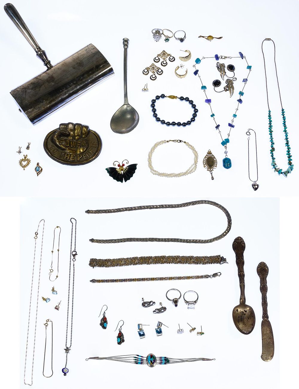 Lot 394: 14k Gold, Sterling Silver and Costume Jewelry