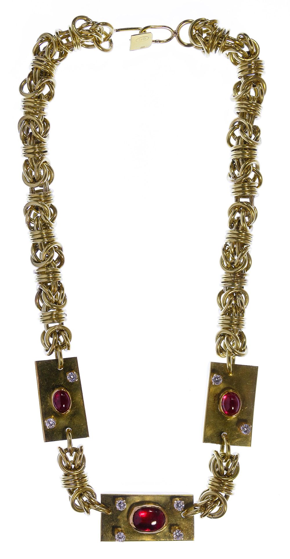 Lot 397: 18k / 14k Gold and Gemstone Necklace