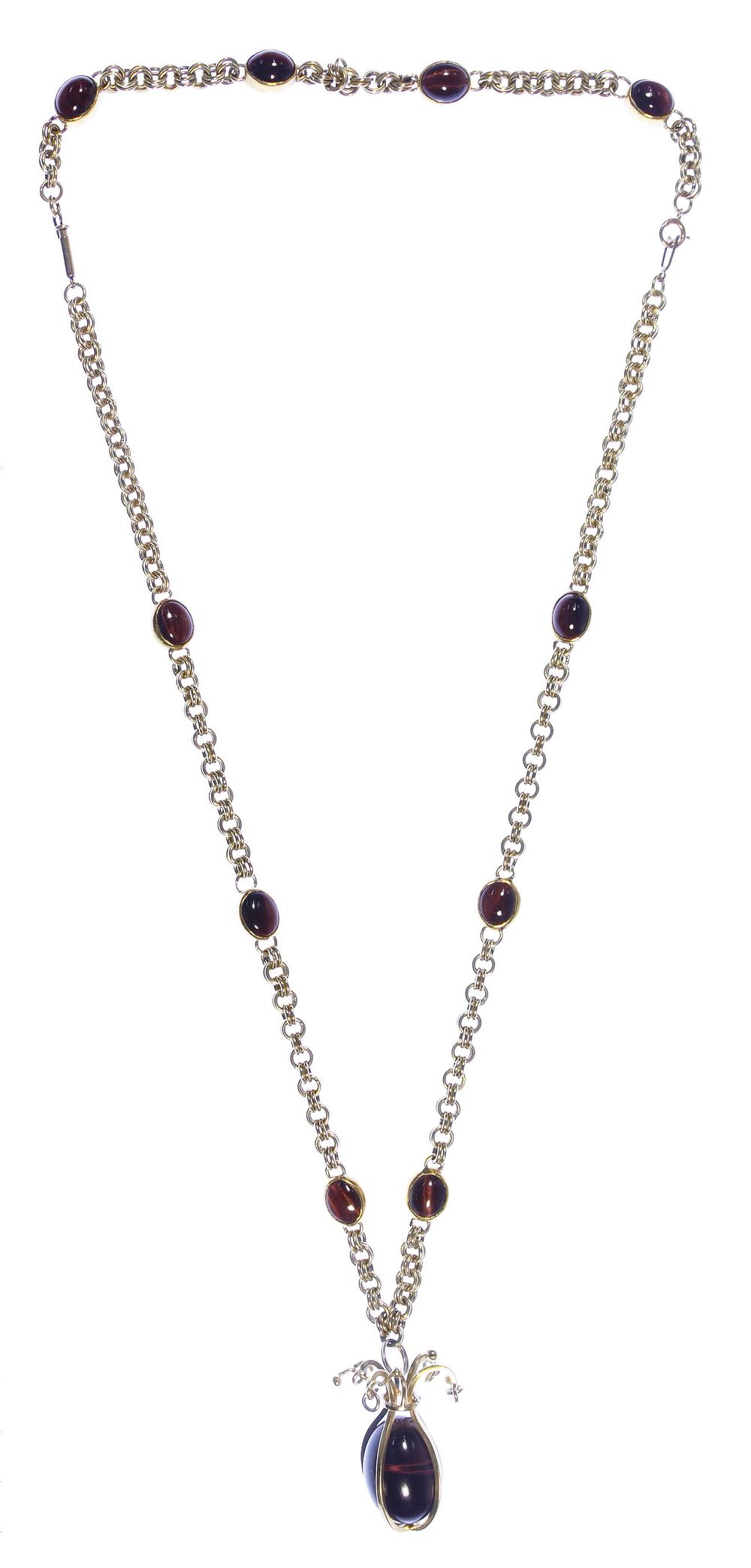 Lot 400: 18k / 14k Gold and Gemstone Necklace and Bracelet