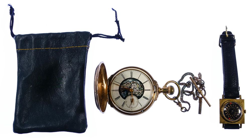 Lot 421: Gold-Plated Pocket Watch and Borel 'Cocktail' Watch