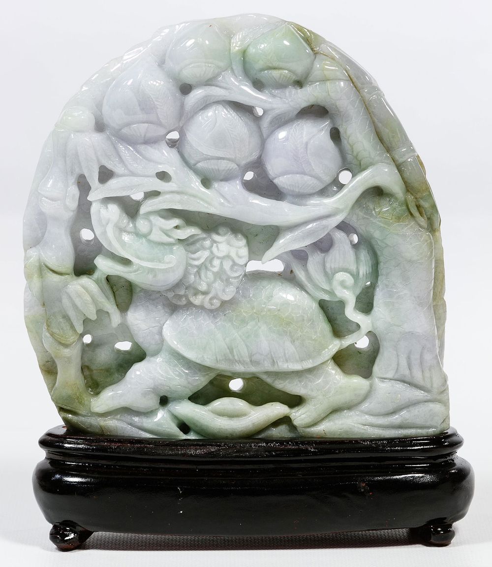 Lot 152: Chinese Jadeite Jade Tortoise Carving