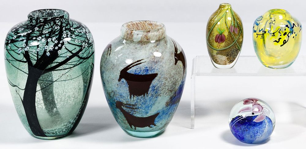 Lot 317: L. Hudin / S. Beyers (America, 20th Century) Art Glass
