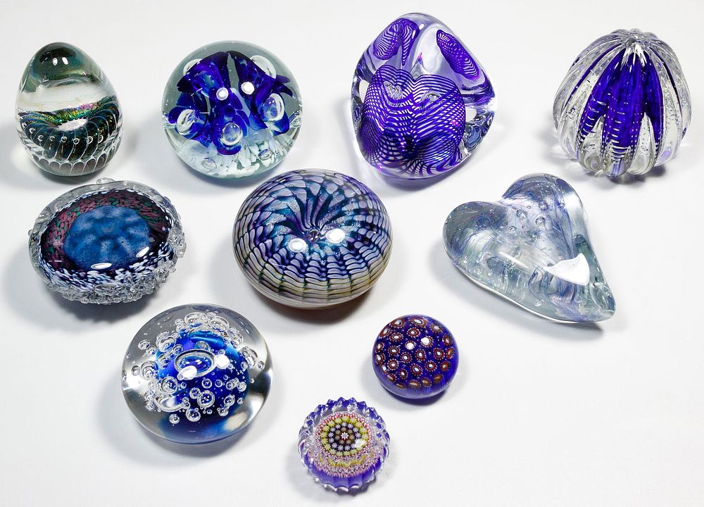 Lot 320: Signed Paperweight Assortment