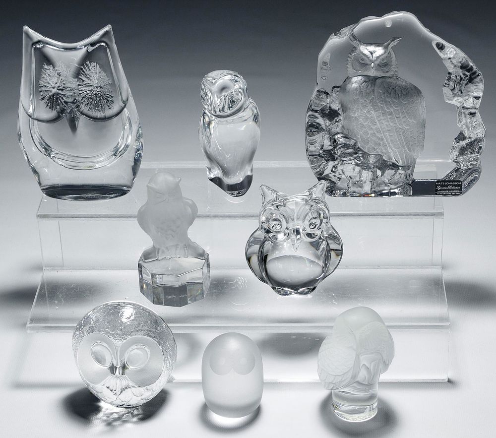 Lot 329: Crystal Owl Assortment