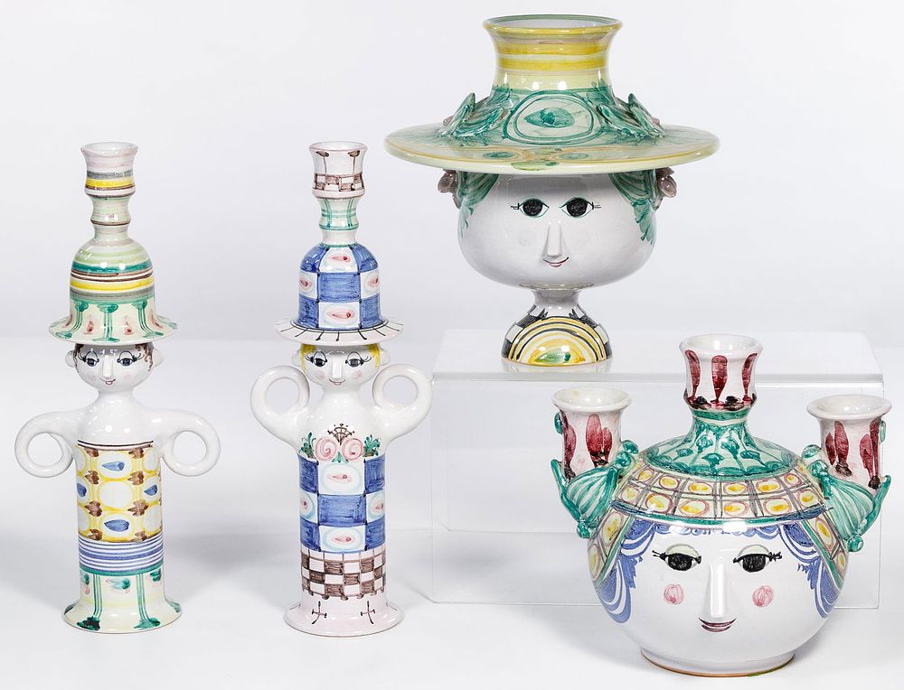 Lot 331: Bjorn Wiinblad for Danmark Pottery Assortment