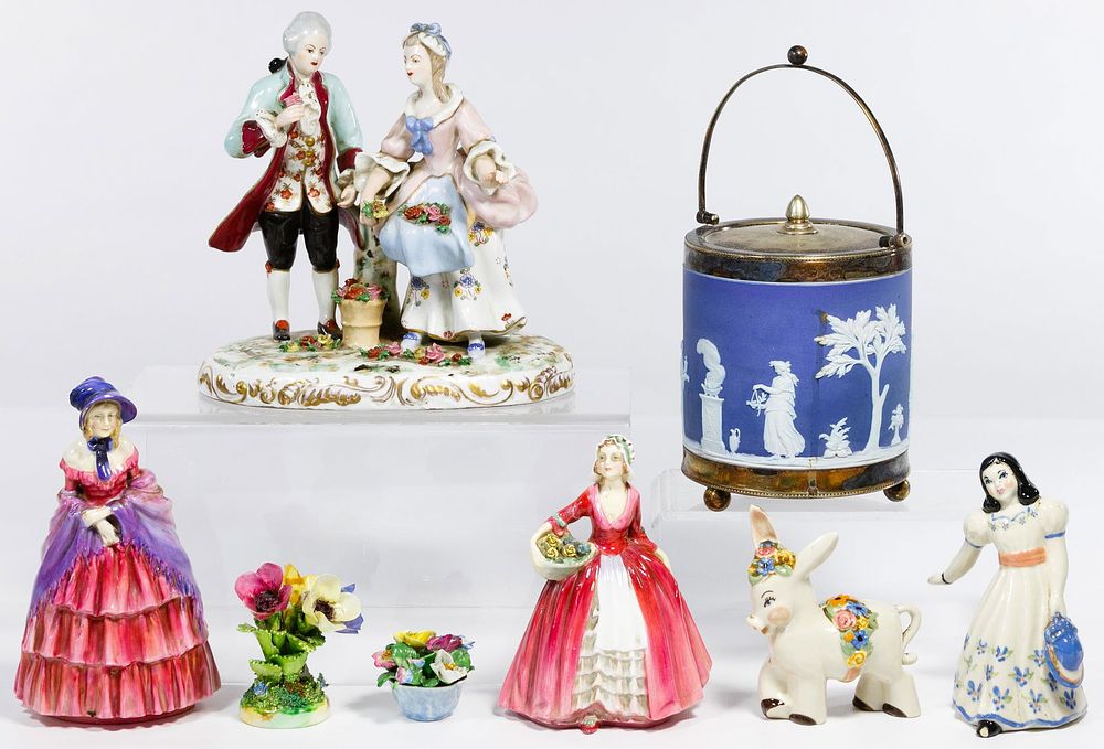 Lot 344: Porcelain, Pottery and Glass Assortment