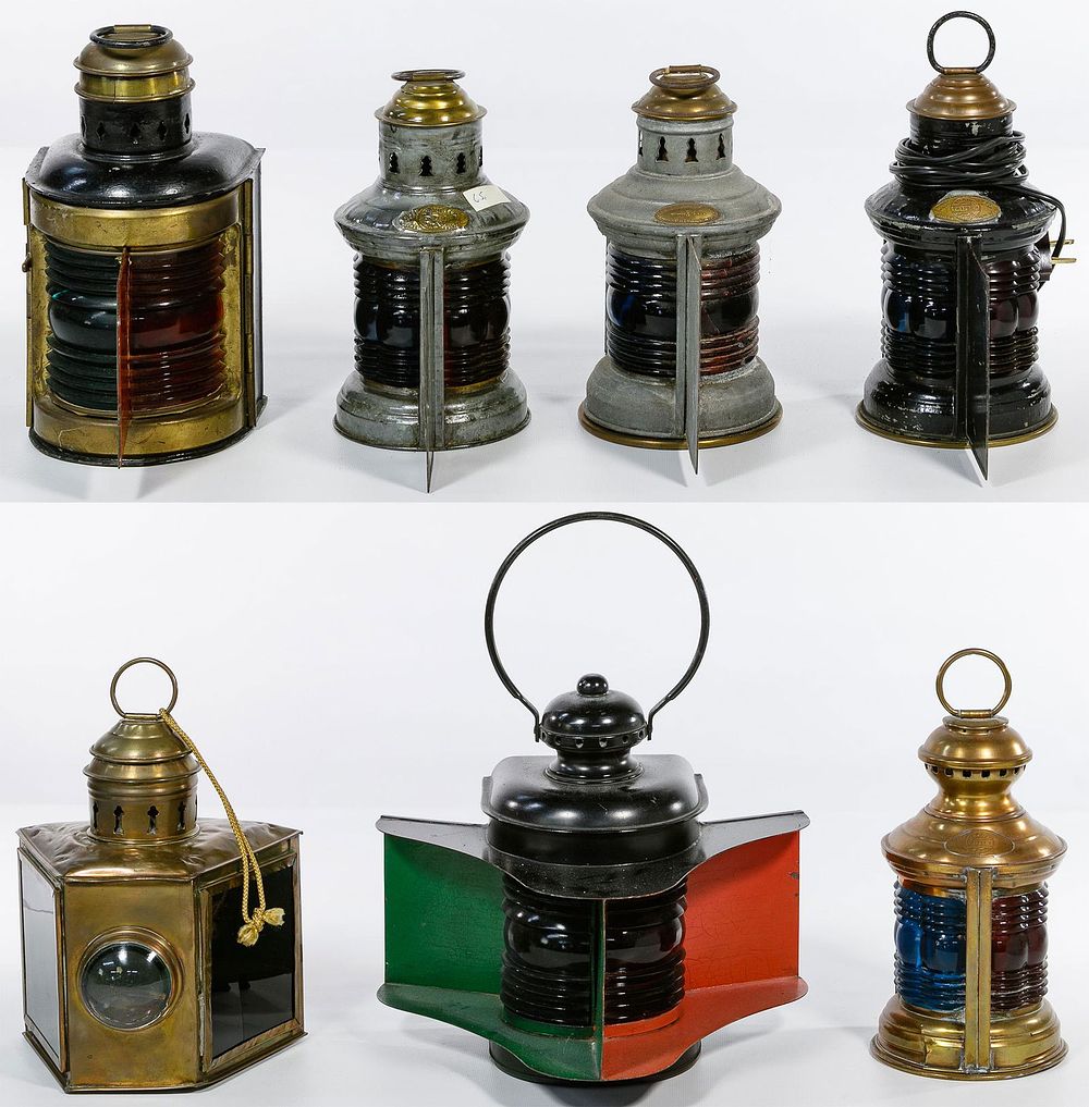 Lot 372: Nautical Bow Lantern Assortment
