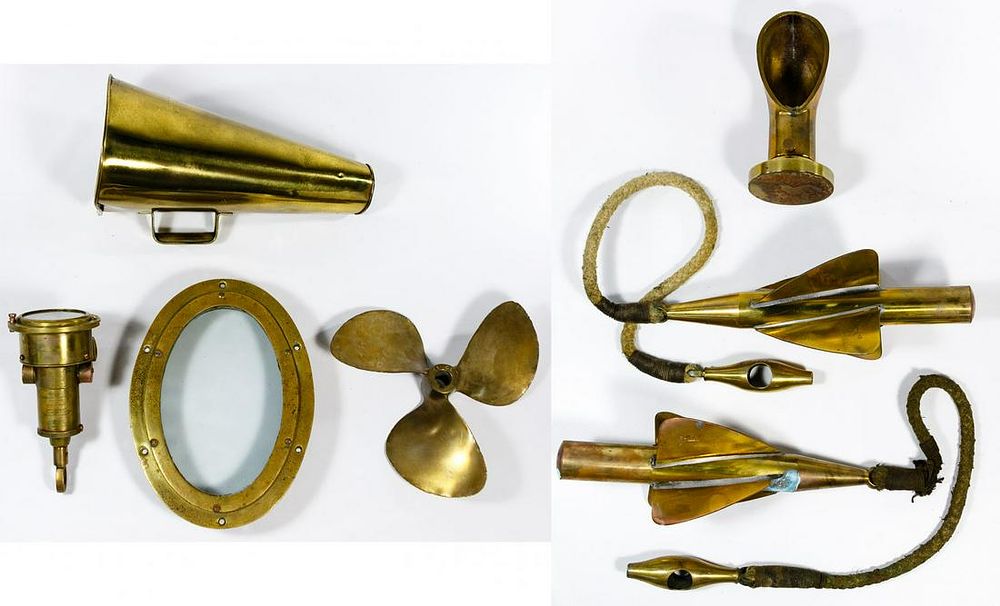 Lot 378: Nautical Maritime Brass Assortment