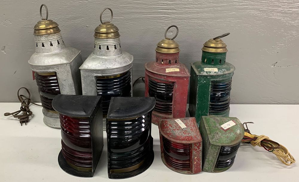 Lot 381: Nautical Port and Starboard Light Assortment