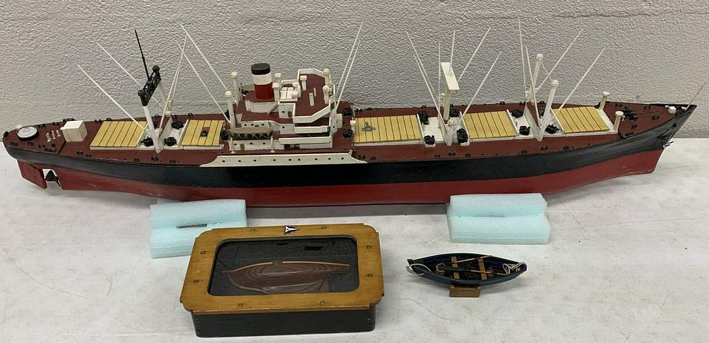 Lot 385: Wood Model Boat Assortment
