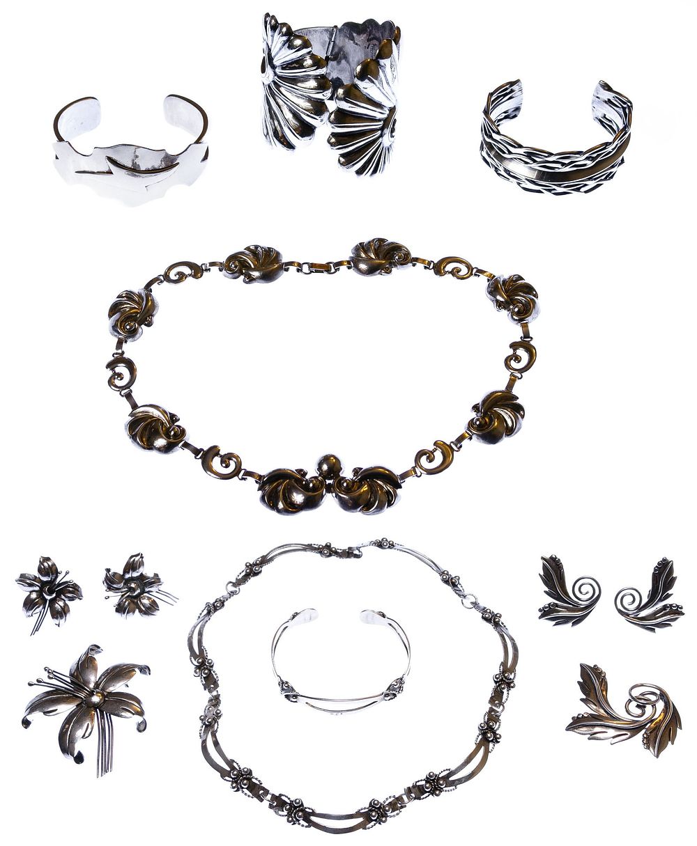 Lot 403: Sterling Silver Artist Signed Jewelry Assortment