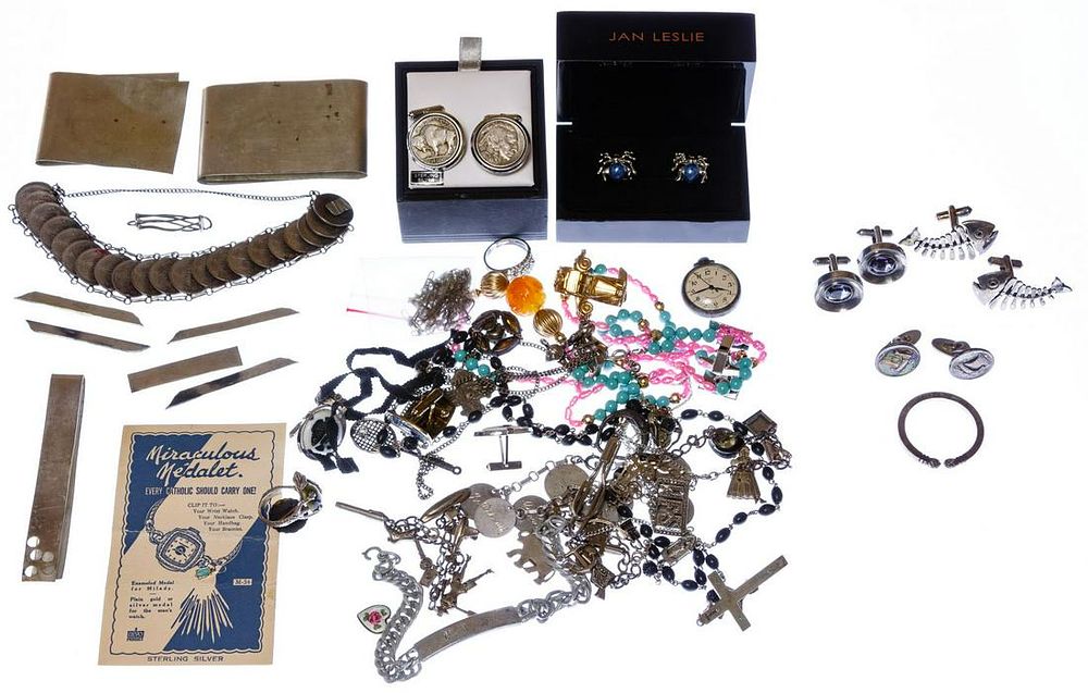 Lot 407: Mixed Silver Jewelry Assortment