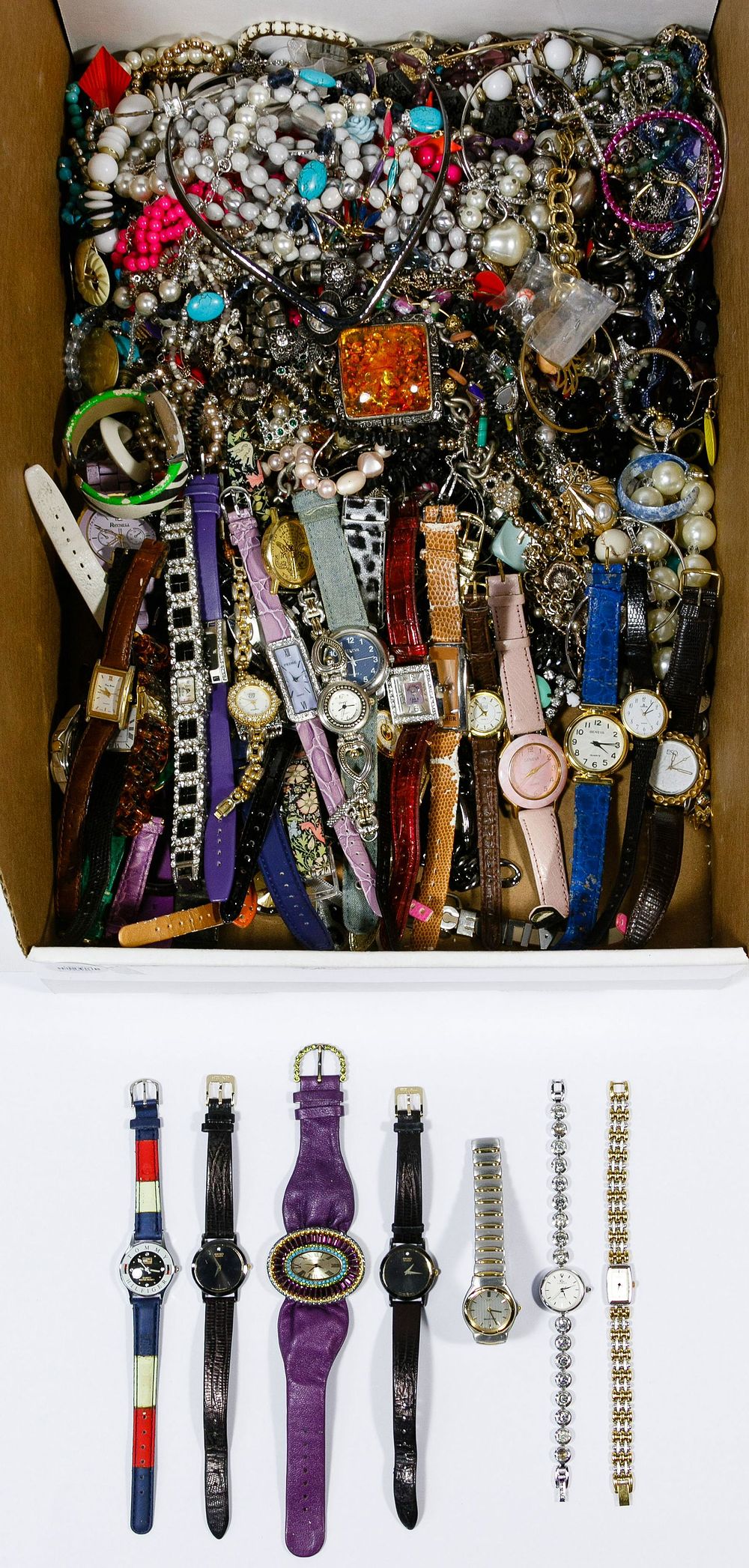 Lot 416: Costume Jewelry and Wrist Watch Assortment