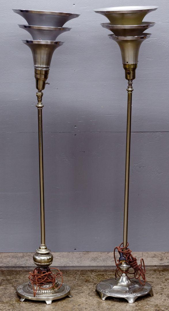 Lot 157: Torchiere Floor Lamps
