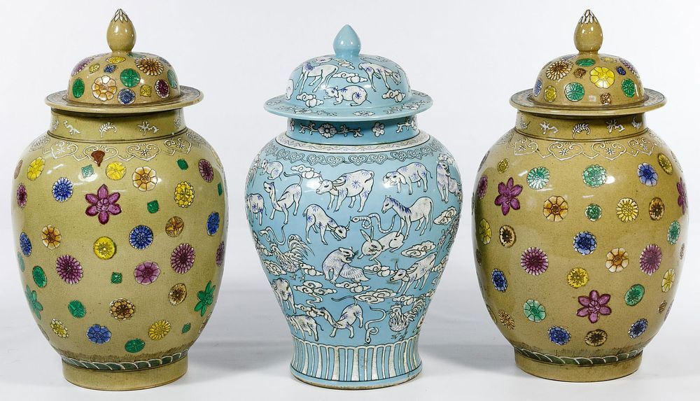 Lot 232: Asian Style Ginger Jar Assortment