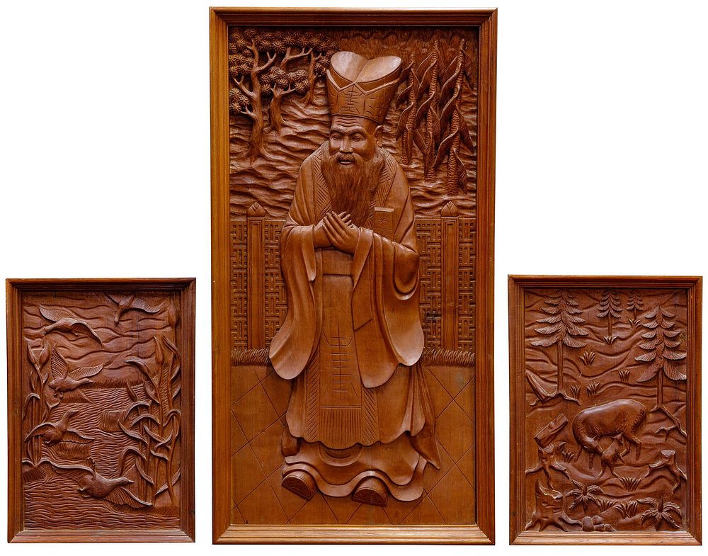 Lot 248: Carved Wood Panels
