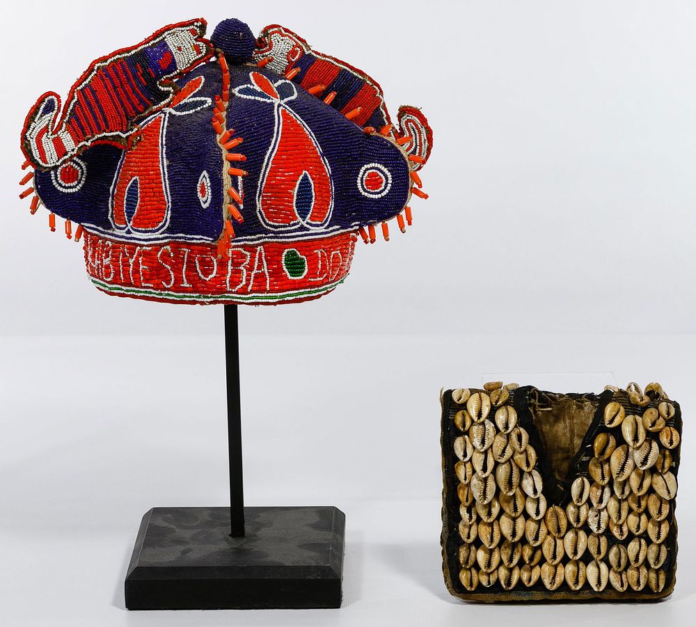 Lot 267: African Beaded Headdress and Vest