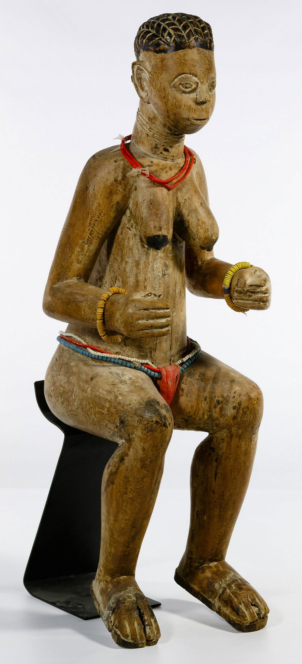 Lot 272: African Ghana Fante Akan Carved Wood Shrine Figure