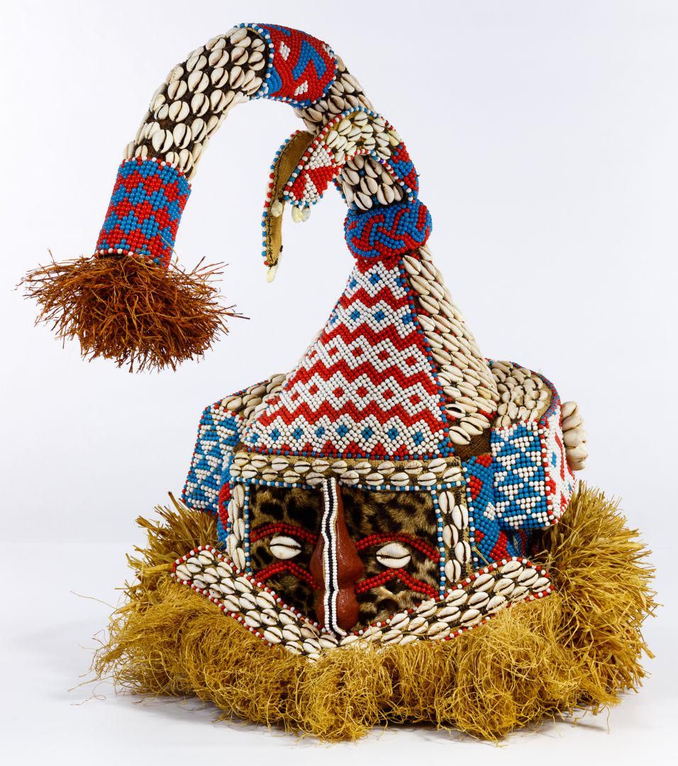 Lot 278: African Kuba Mukenga Helmet Mask