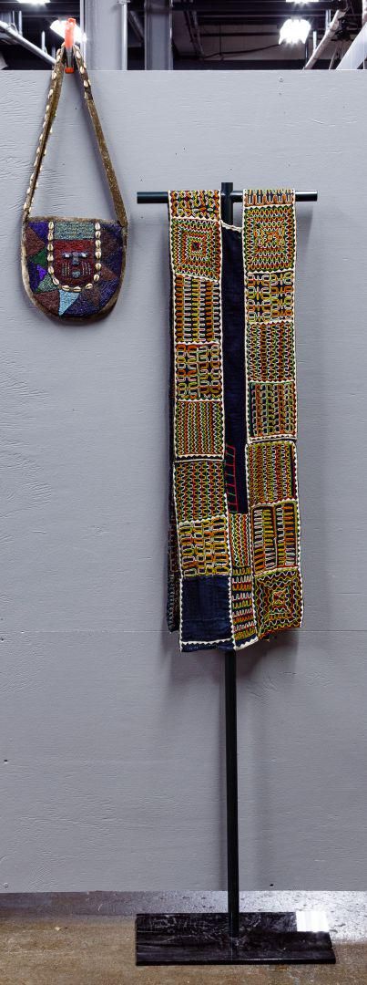 Lot 283: African Niger Wodaabe Tunic and Beaded Bag