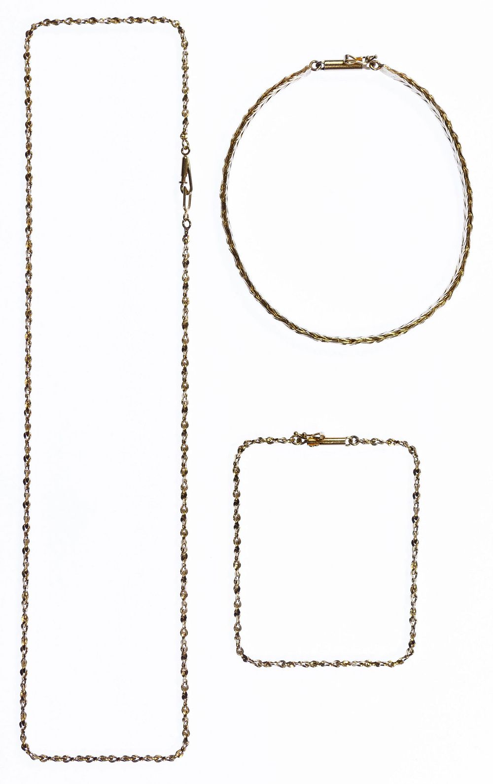Lot 316: 14k Gold Necklace and Bracelet Assortment
