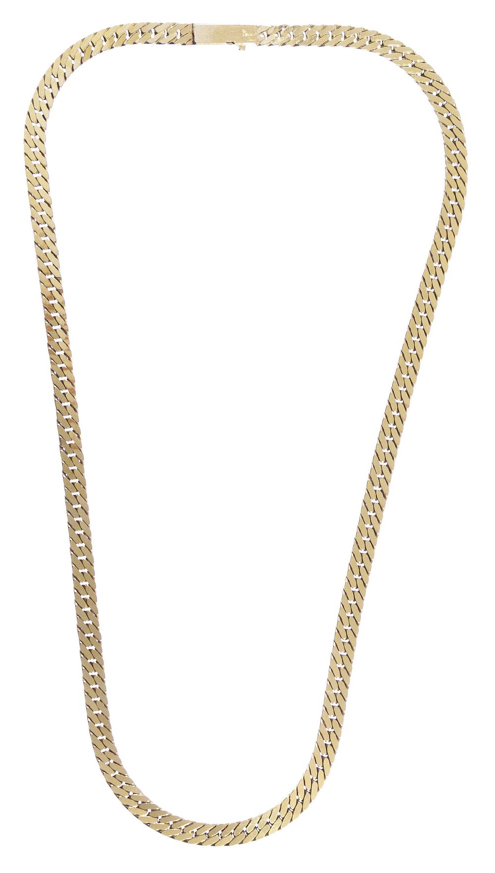Lot 325: 14k Gold Herringbone Necklace
