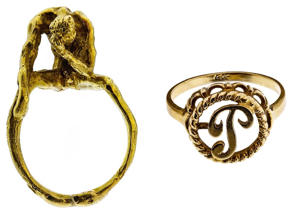 Lot 335: 14k Gold Ring Assortment
