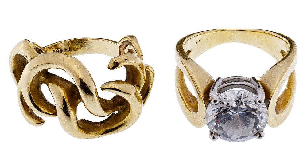 Lot 336: 14k Gold Rings