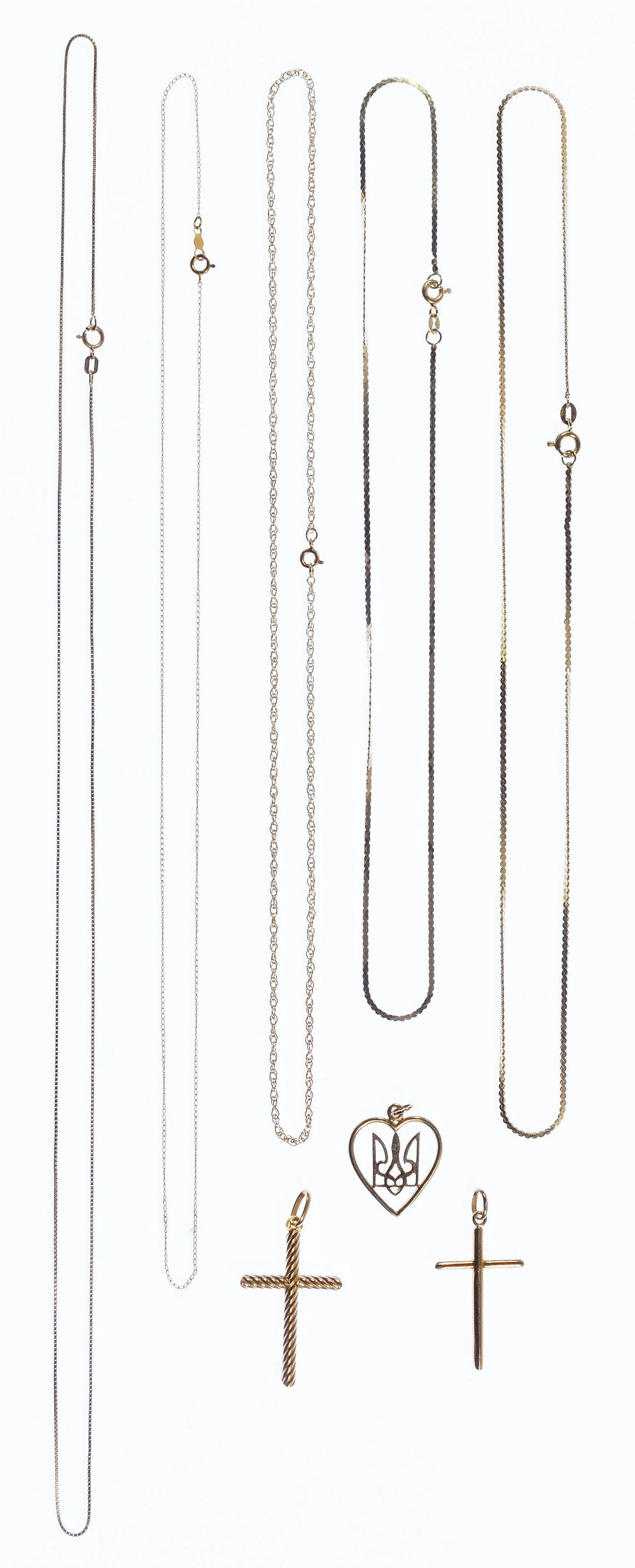 Lot 357: 14k Gold Necklace and Pendant Assortment
