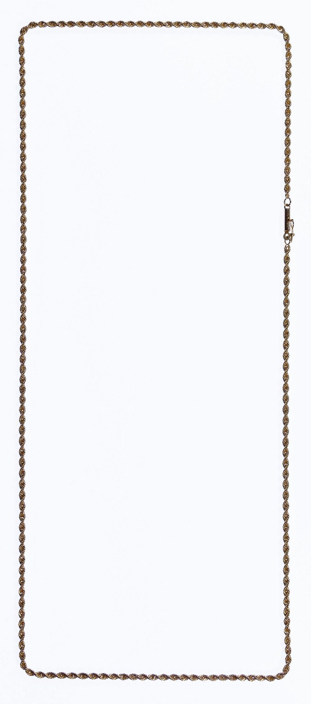 Lot 360: 14k Gold Twisted Rope Necklace