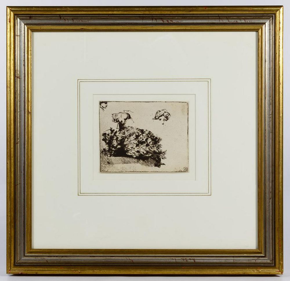 Lot 390: (After) Rembrandt van Rijn (Dutch, 1606-1669) Etching