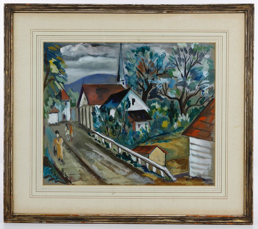 Lot 399: Emil Ganso (German / American, 1895-1941) Gouache on