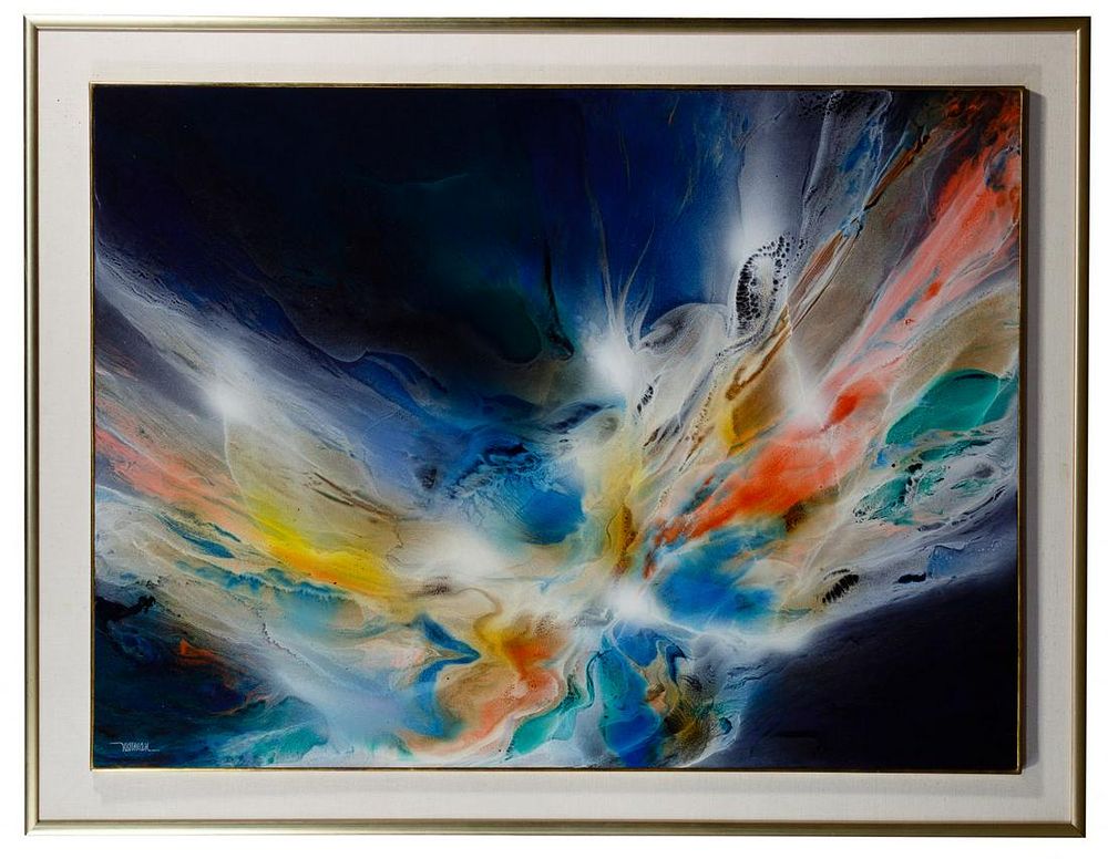 Lot 411: Leonardo Nierman (Mexican / American, b.1932) 'Song of