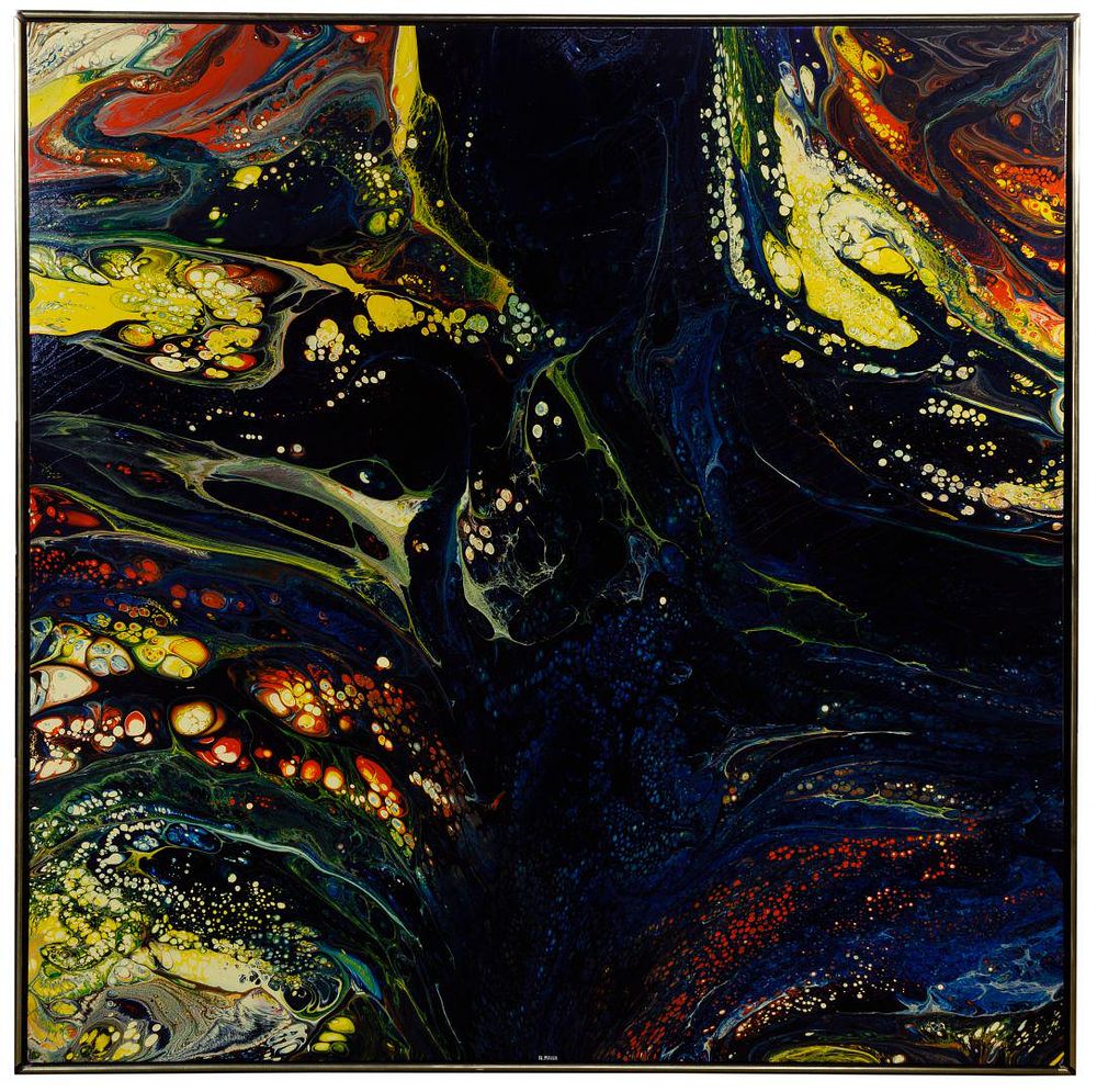 Lot 414: Richard Mann (American, 20th Century) Abstract Oil on
