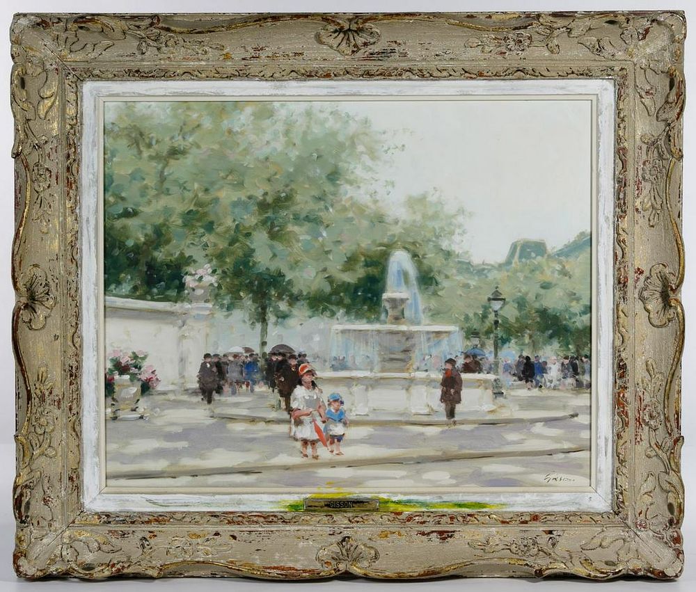 Lot 424: Andre Gisson (French, 1921-2003) Oil on Canvas