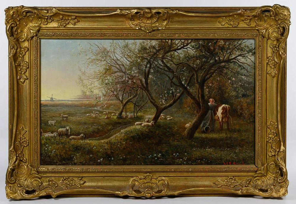 Lot 431: Mary E. Steele (English, b.1880) Oil on Canvas