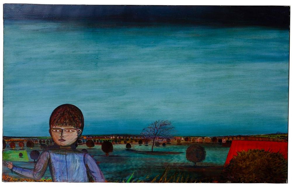 Lot 434: Rene Bro (French, 1930-1986) Oil on Canvas