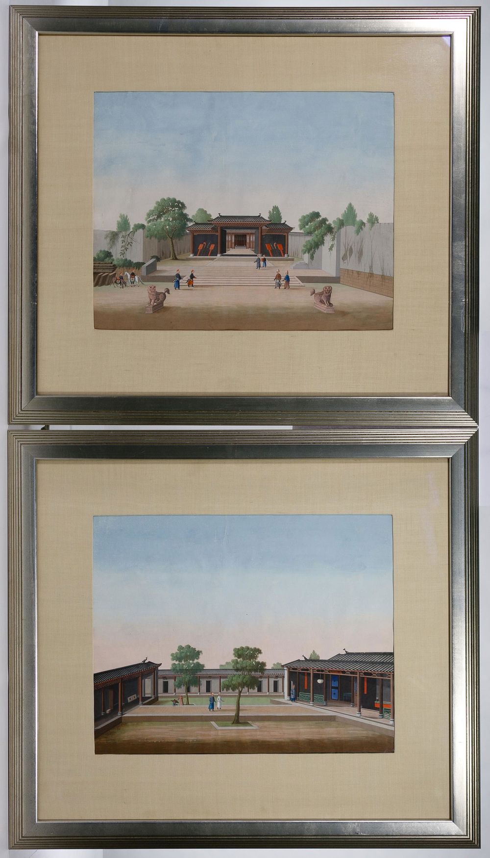 Lot 446: Chinese (Canton School, 20th Century) Watercolors