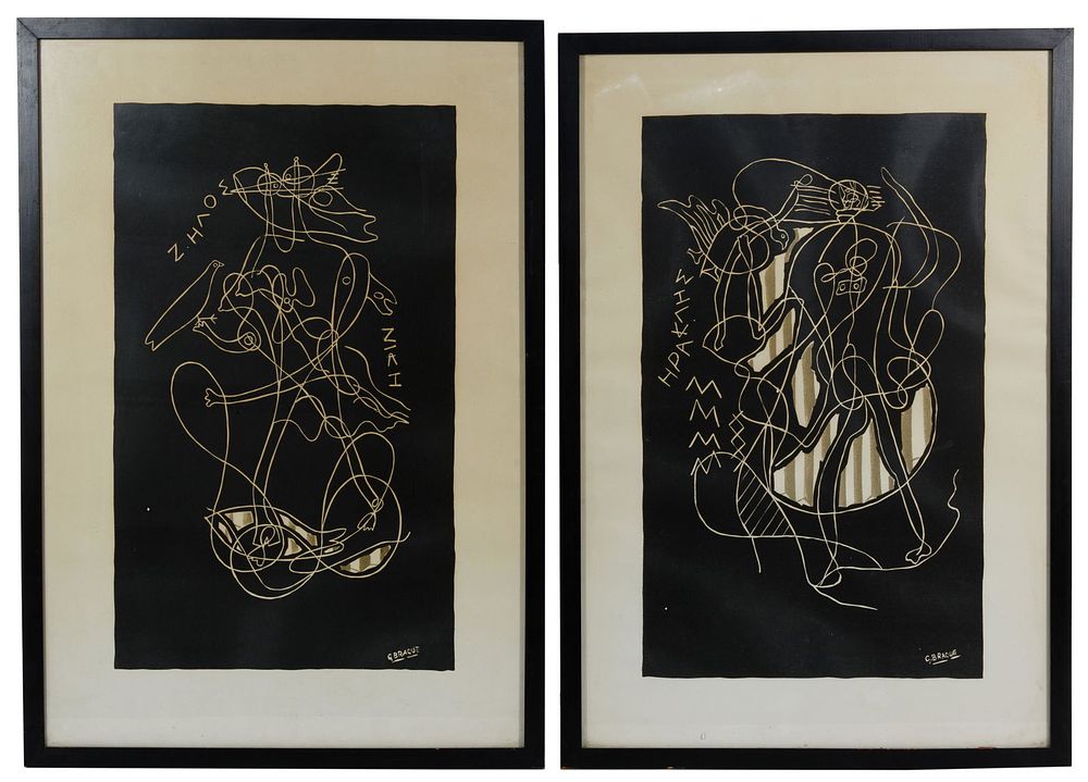 Lot 459: Georges Braque (French, 1882-1962) Serigraphs