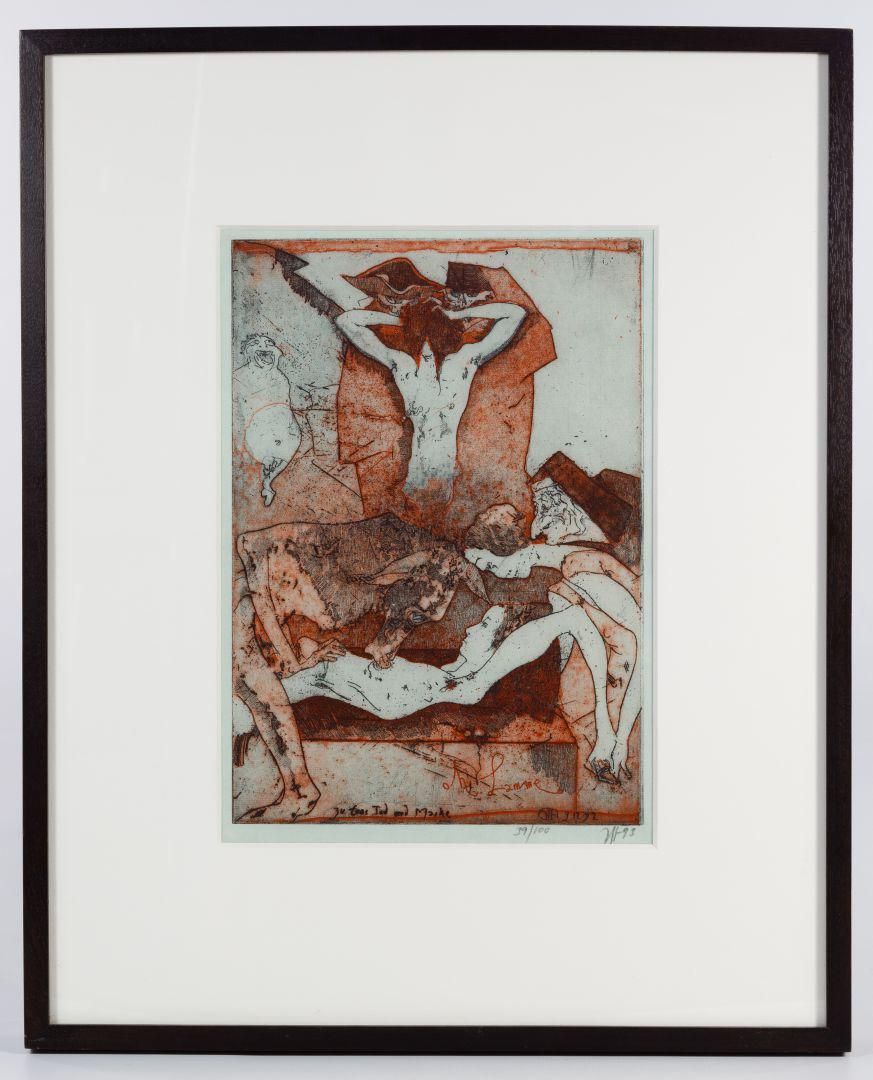Lot 463: Horst Janssen (German, 1929-1995) 'Der Eselkuss'