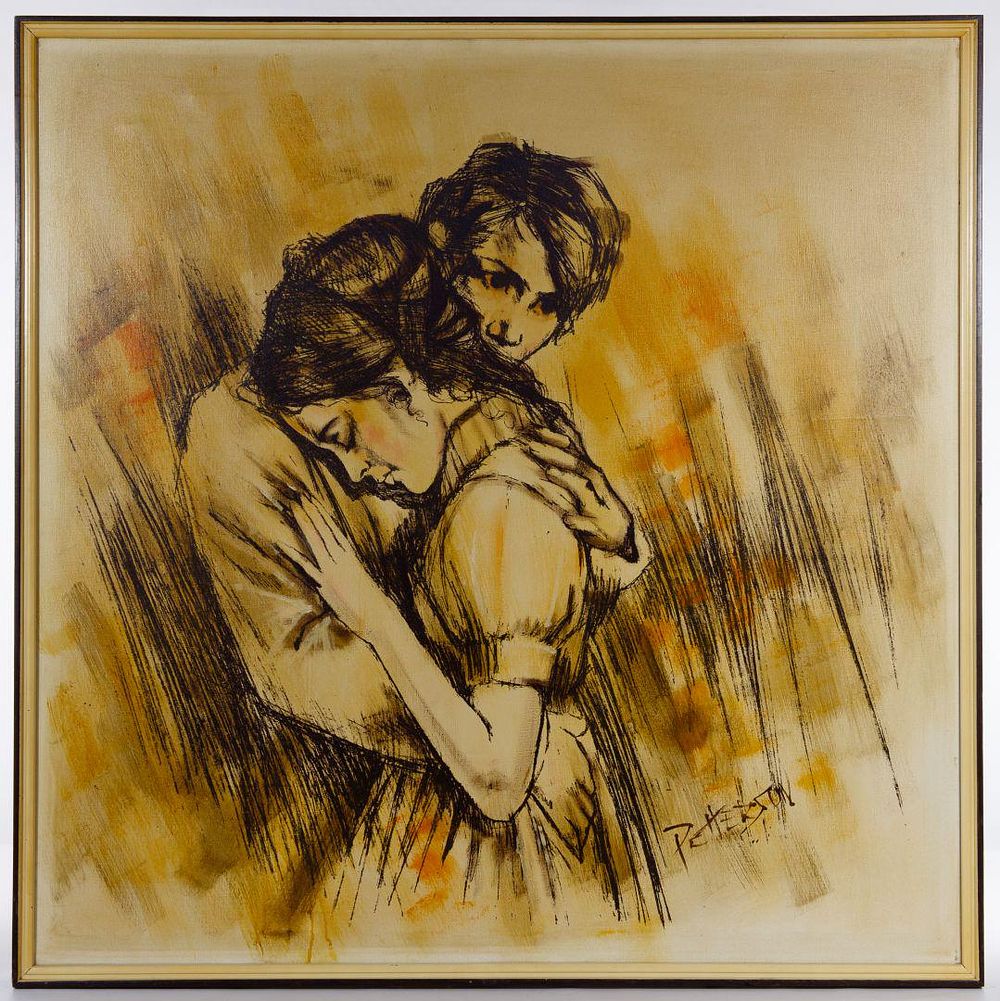 Lot 473: Petterson (American, 20th Century) Serigraph on Canvas