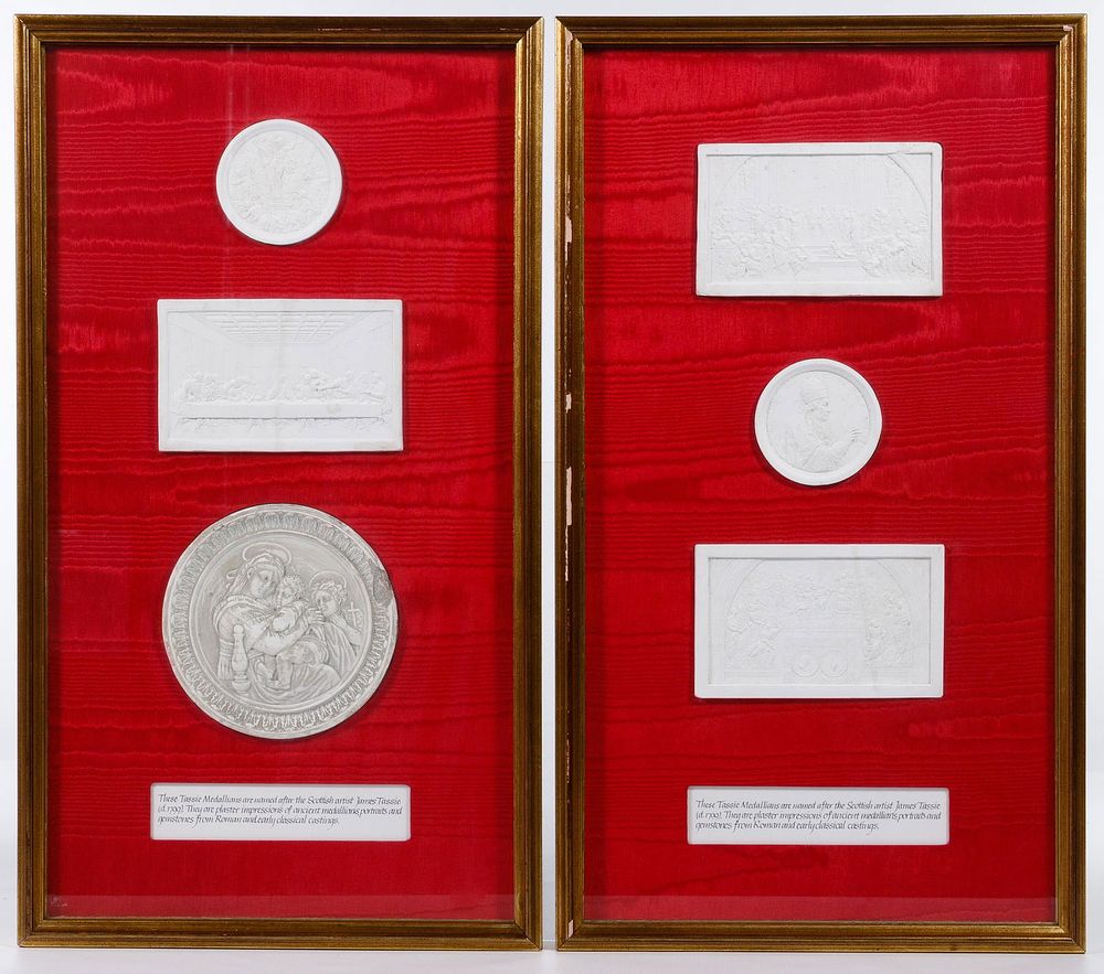 Lot 164: Religious Framed Tassie Medallion Assortment