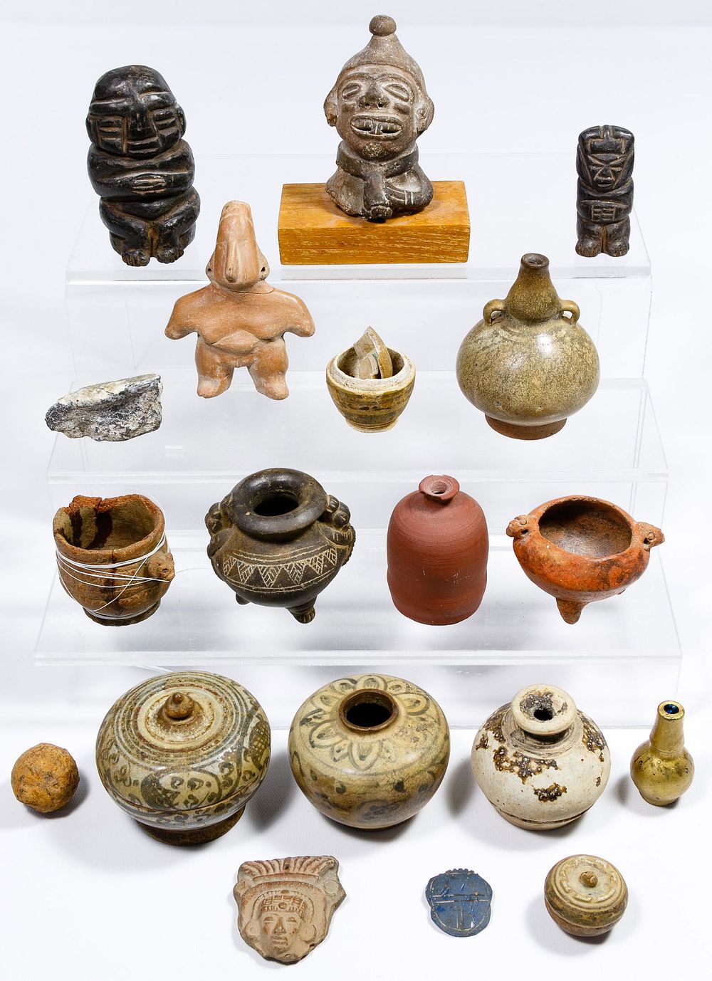 Lot 174: Pottery and Carved Figure Assortment