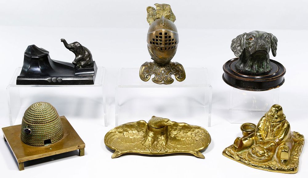 Lot 179: Figural Inkwell Assortment