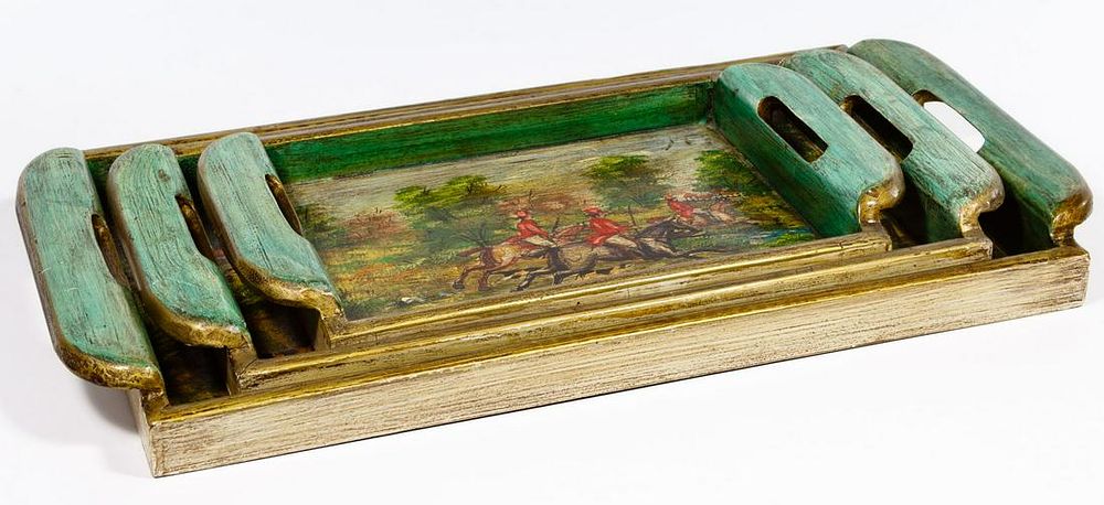 Lot 181: Fox Hunt Nesting Trays