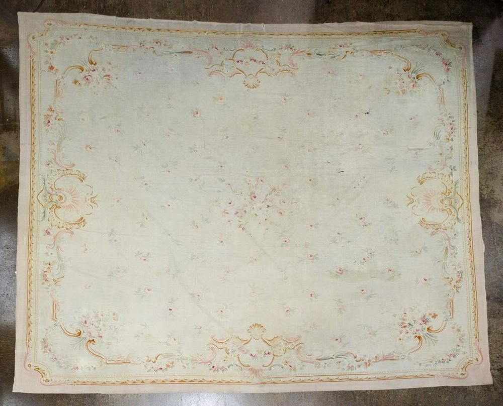 Lot 187: Aubusson Style Rug