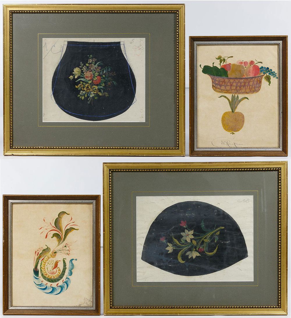 Lot 208: Framed Embroidery Designs Assortment