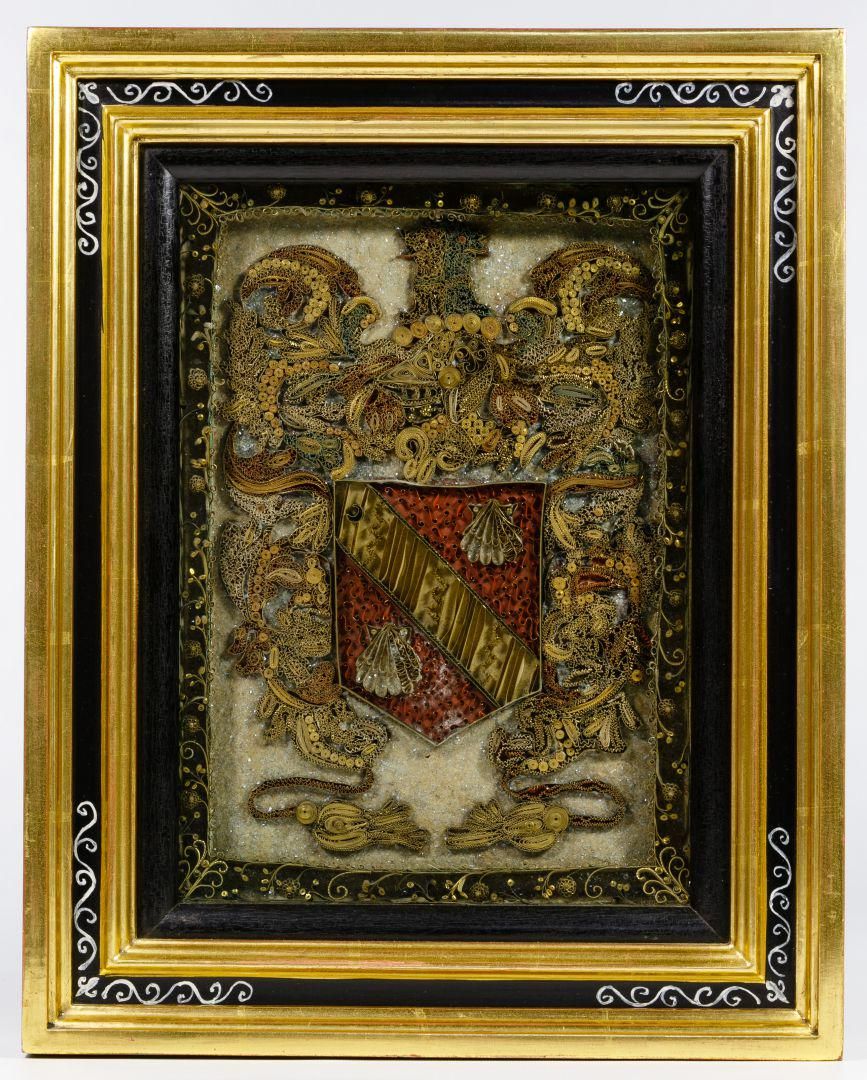 Lot 211: Quilling Filigree Coat of Arms
