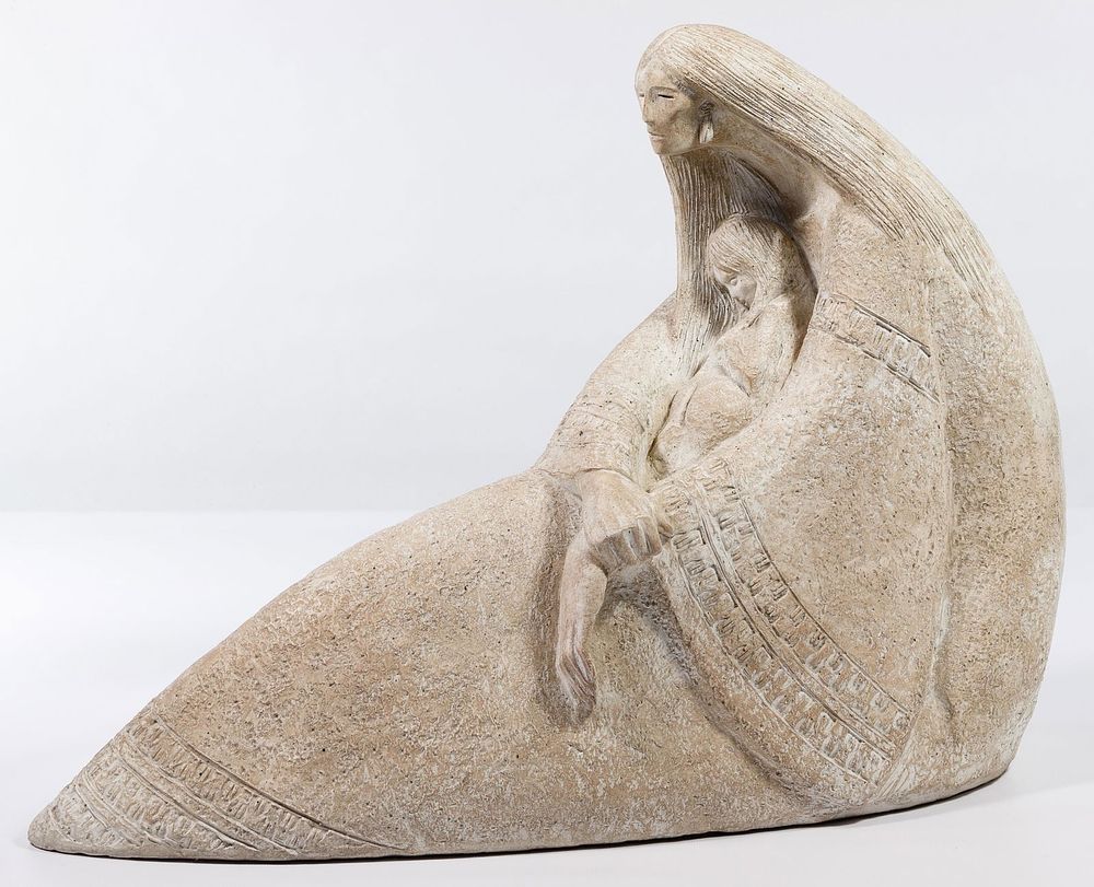 Lot 231: Austin Productions Acoma Series Mother and Child
