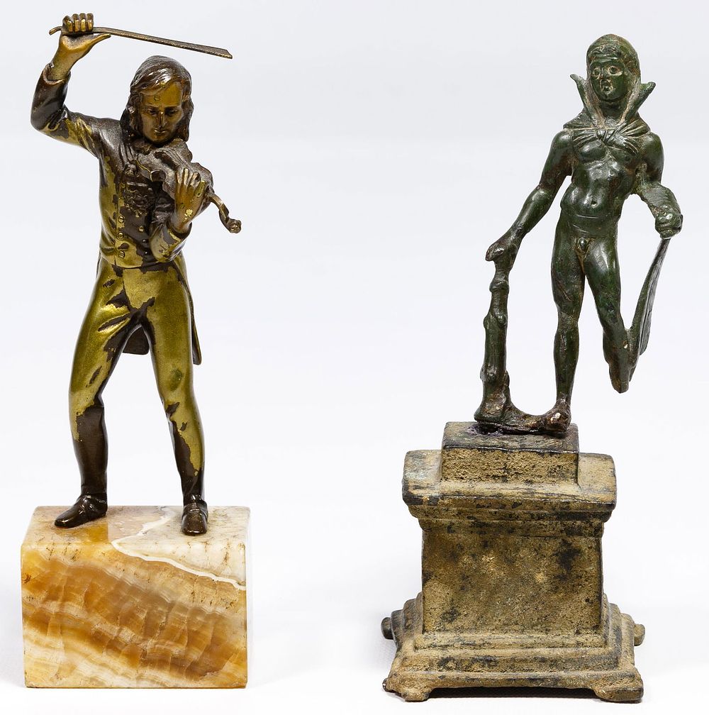 Lot 236: Hercules and Paganini Statues